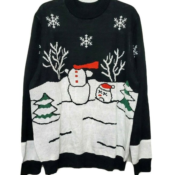 Tipsy Elves Ugly Christmas Sweater Headless Snowman Sweater - Picture 2 of 6